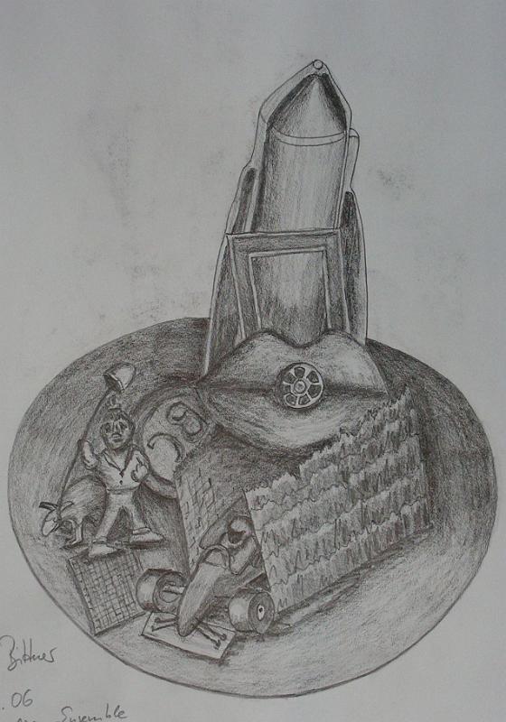 Spielzeug-Ensemble, 2006, Bleistift-Papier, 42x60.jpg